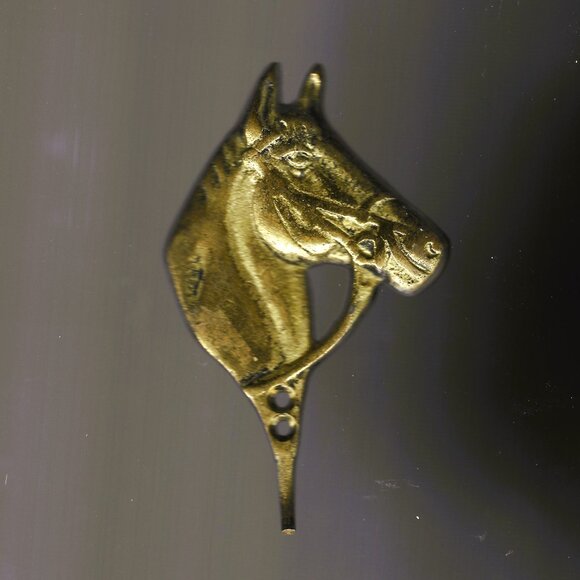 SOLID BRASS HORSES HEAD - Picture 1 of 1
